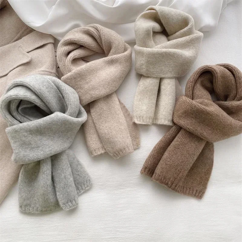 Woven Scarf Blanket - レディースカシミヤスカーフ女性の冬暖かい高級無地ショールとラップ女性暖かい厚いウールネッカチーフブランケットパシュミナ