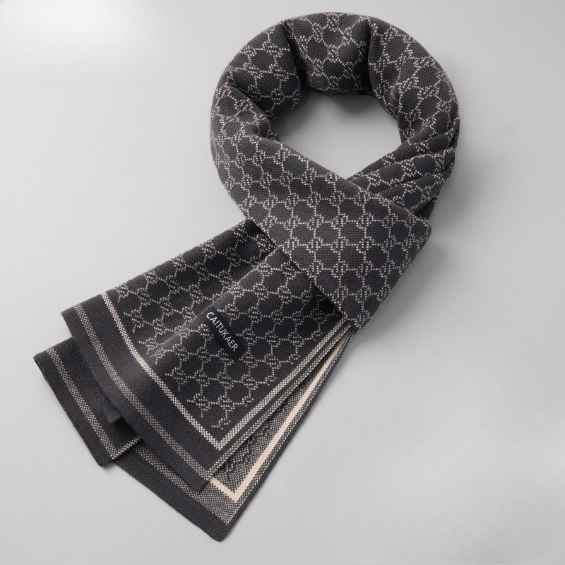 Muffler Men Wool - 高級ブランドの冬用カシミヤ風スカーフ。メンズ、レディース、レタープリント、パシュミナ素材、ファッション、ビジネスシーンに最適、柔らかく暖かいネックウォーマー。