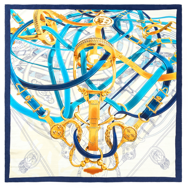女性用ツイルシルクスカーフ,ティムパニプリント,スクエアスカ - Scarf Silk Square のレビューと価格