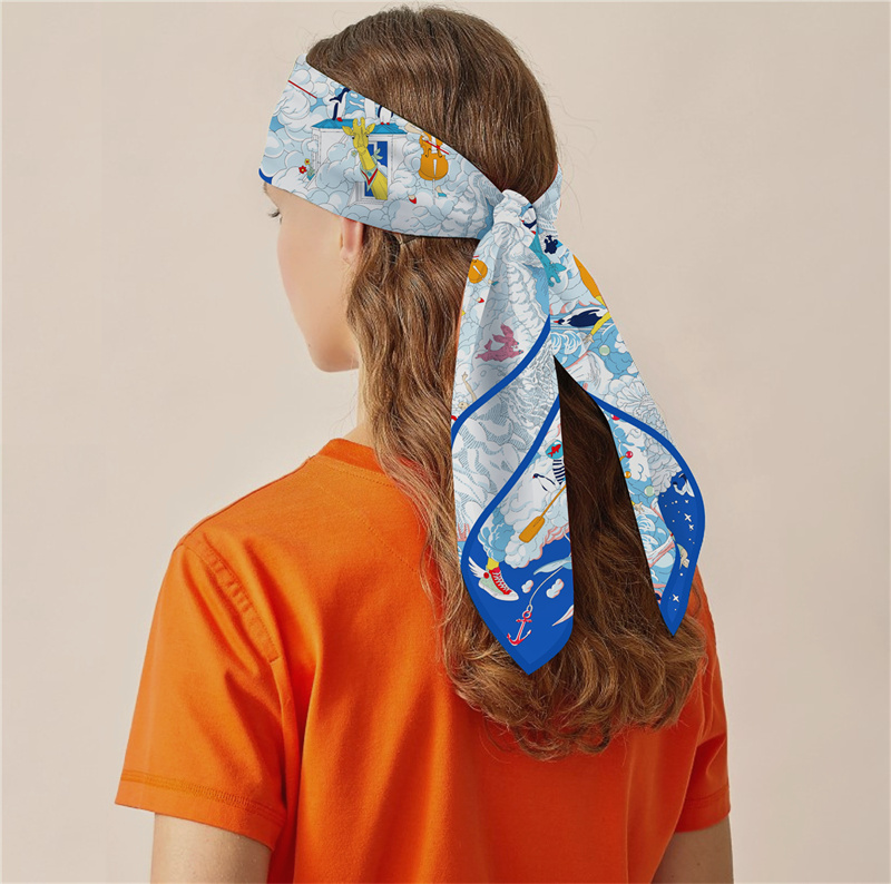 Pobingツイルシルクスカーフ女性ユーロ馬印刷正方形のスカ - Face Scarf Mask のレビューと価格