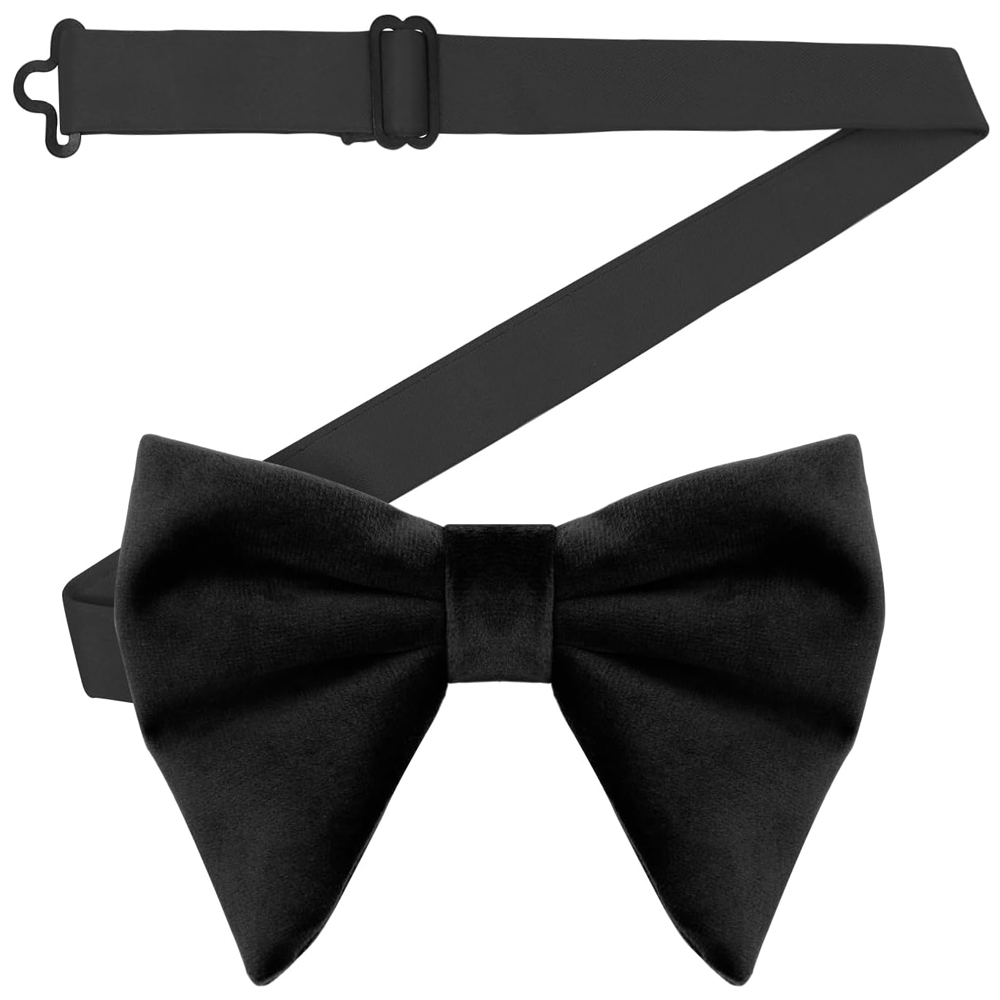 メンズベルベット蝶ネクタイ、プレタイド調整可能、ブリティッシ - Bow Tie Pre Tied のレビューと価格