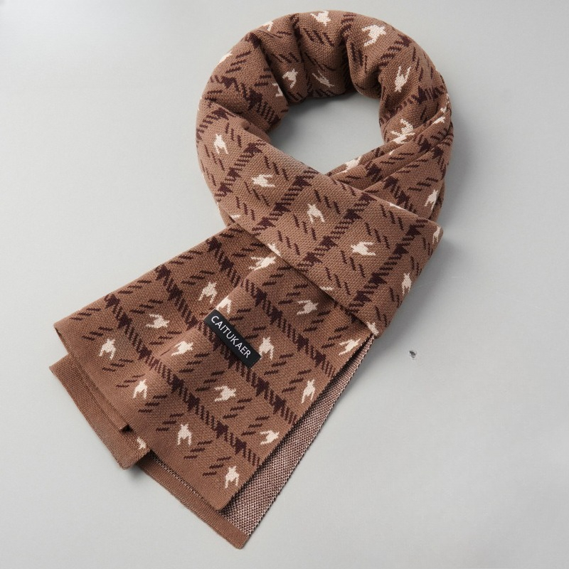 高級ブランドの冬用カシミヤ風スカーフ。メンズ、レディース、レ - Muffler Men Wool のレビューと価格