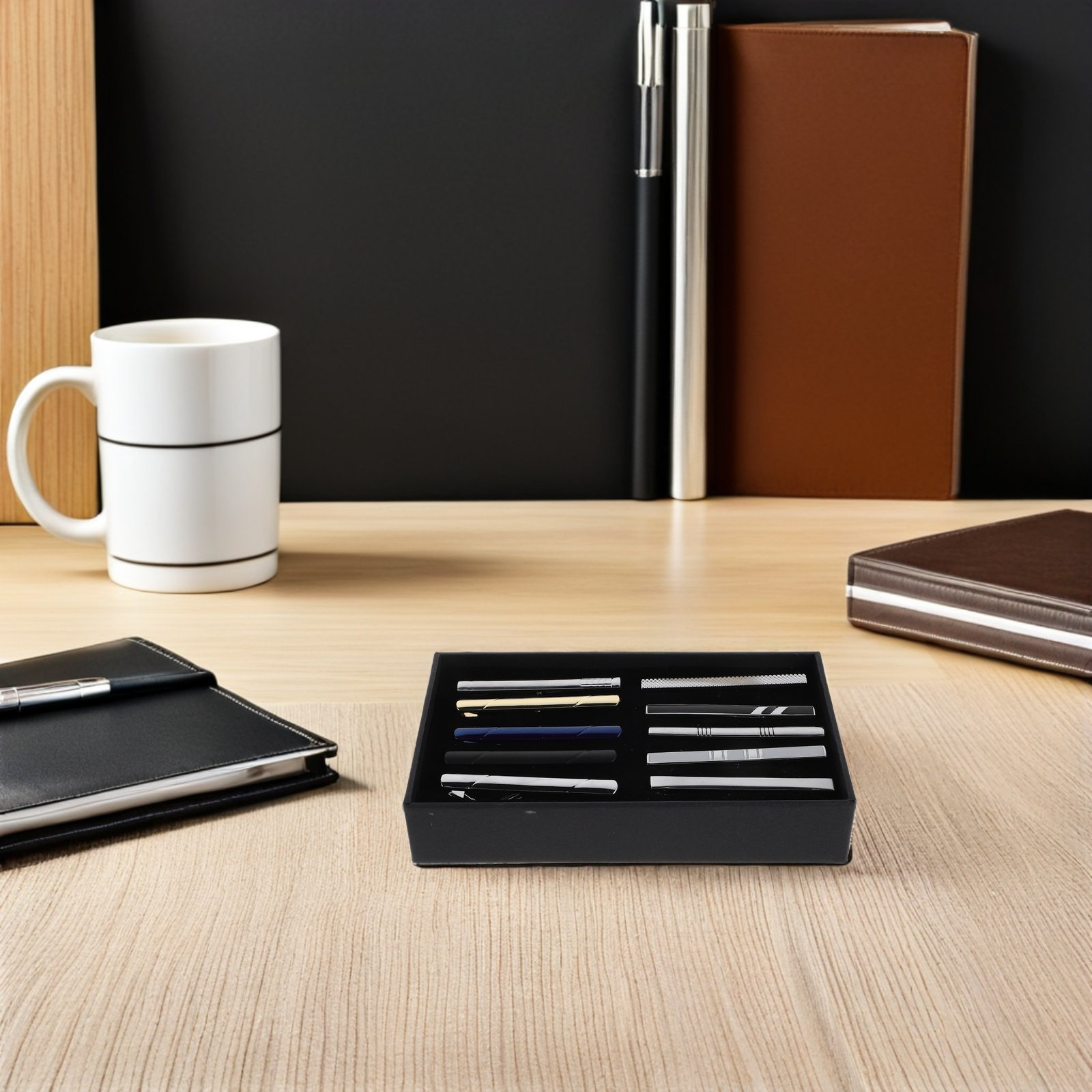 10個入り ネクタイクリップセット。クラシックなデザインで、 - Tie Bar Set Gift のレビューと価格